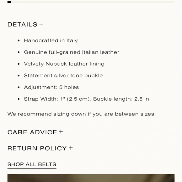 AUERUM No. 19 Black Leather Belt with silver buckle - Picture 7 of 8